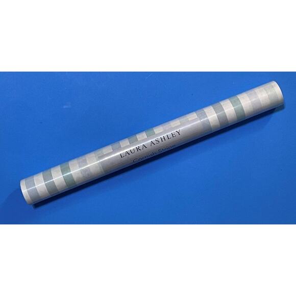 Laura Ashley Cornish Stripe Wallpaper Roll Grey Green More Available - Picture 1 of 7